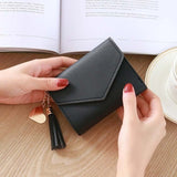 Long Wallet with Tassel Quality Leather