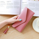 Long Wallet with Tassel Quality Leather