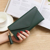 Long Wallet with Tassel Quality Leather