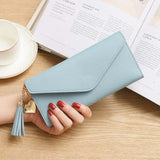 Long Wallet with Tassel Quality Leather